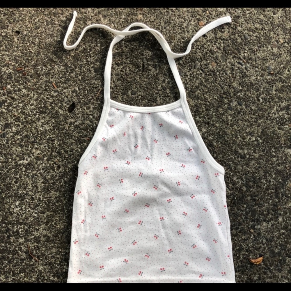 Brandy Melville cherry halter top
